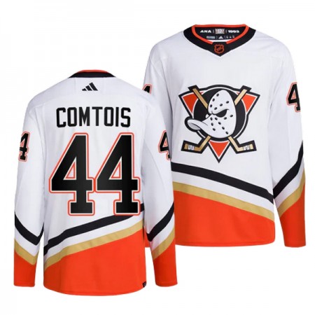 Anaheim Ducks Hockeydrakt Max Comtois 44 2022-23 Hvit Reverse Retro 2.0 Adidas Authentic - Herre